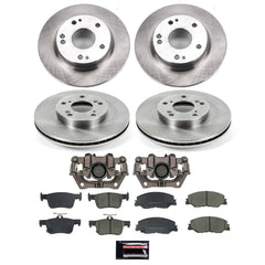 Power Stop KCOE8343 - Front And Rear Z17 Evolution Pad And Autospecialty 1-Click OE Replacement Rotor Kit With Calipers vehicle fitment brake part