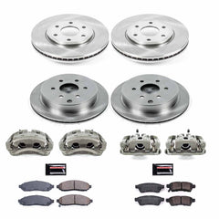 Power Stop KCOE8357 Front And Rear Autospecialty 1-Click OE Replacement Pad And Rotor Kit With Calipers for 2016-2019 Nissan Frontier Rear Wheel Drive product image