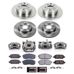 Power Stop KCOE8359 - Front And Rear Z17 Evolution Pad And Autospecialty 1-Click OE Replacement Rotor Kit With Calipers vehicle fitment brake part