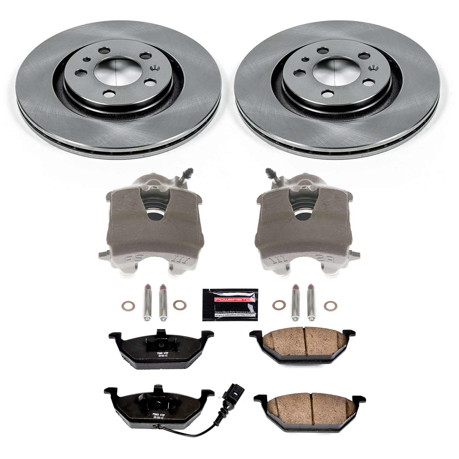Power Stop KCOE839 Autospecialty 1-Click OE Replacement Pad And Rotor Kit With Calipers for 1999-2005 Volkswagen Beetle product image