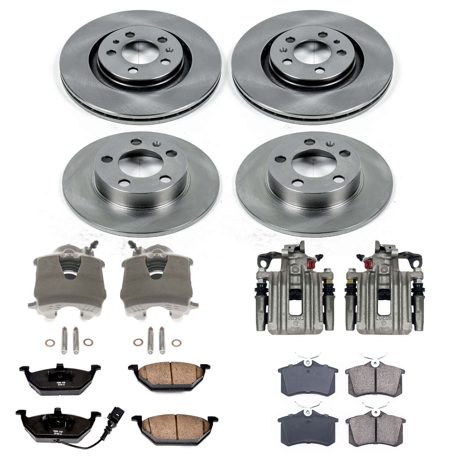 Power Stop KCOE840A Autospecialty 1-Click OE Replacement Pad And Rotor Kit With Calipers for 2000-2005 Volkswagen Beetle product image
