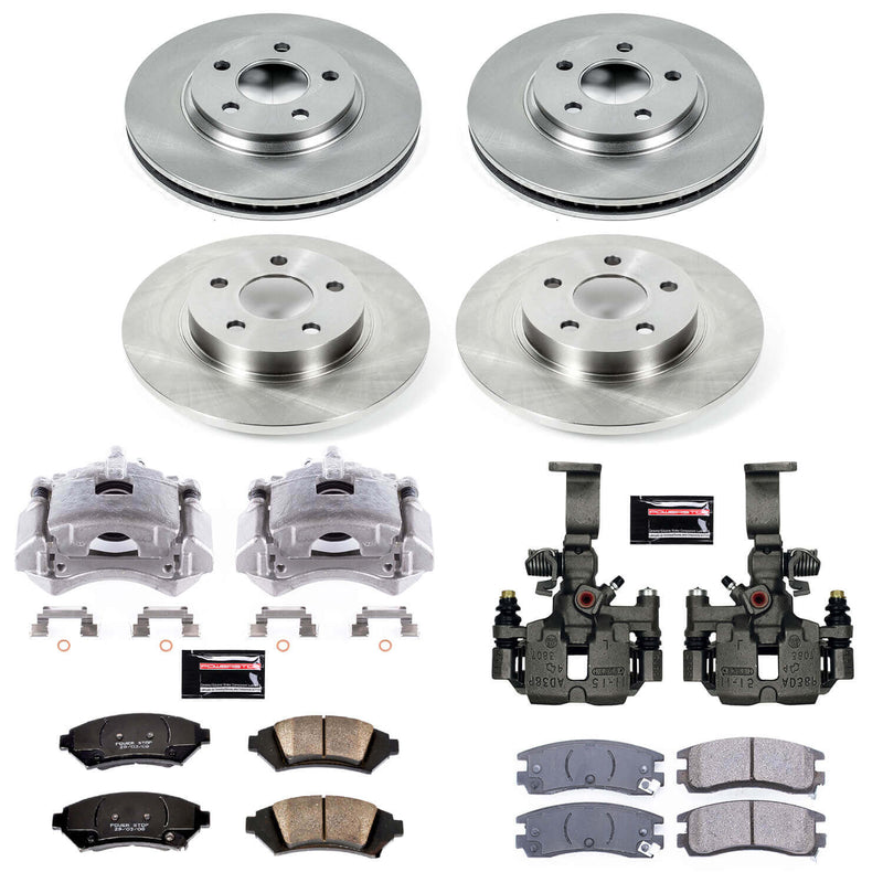Power Stop KCOE8438 Autospecialty 1-Click OE Replacement Pad And Rotor Kit With Calipers for 2005 Cadillac Deville product image