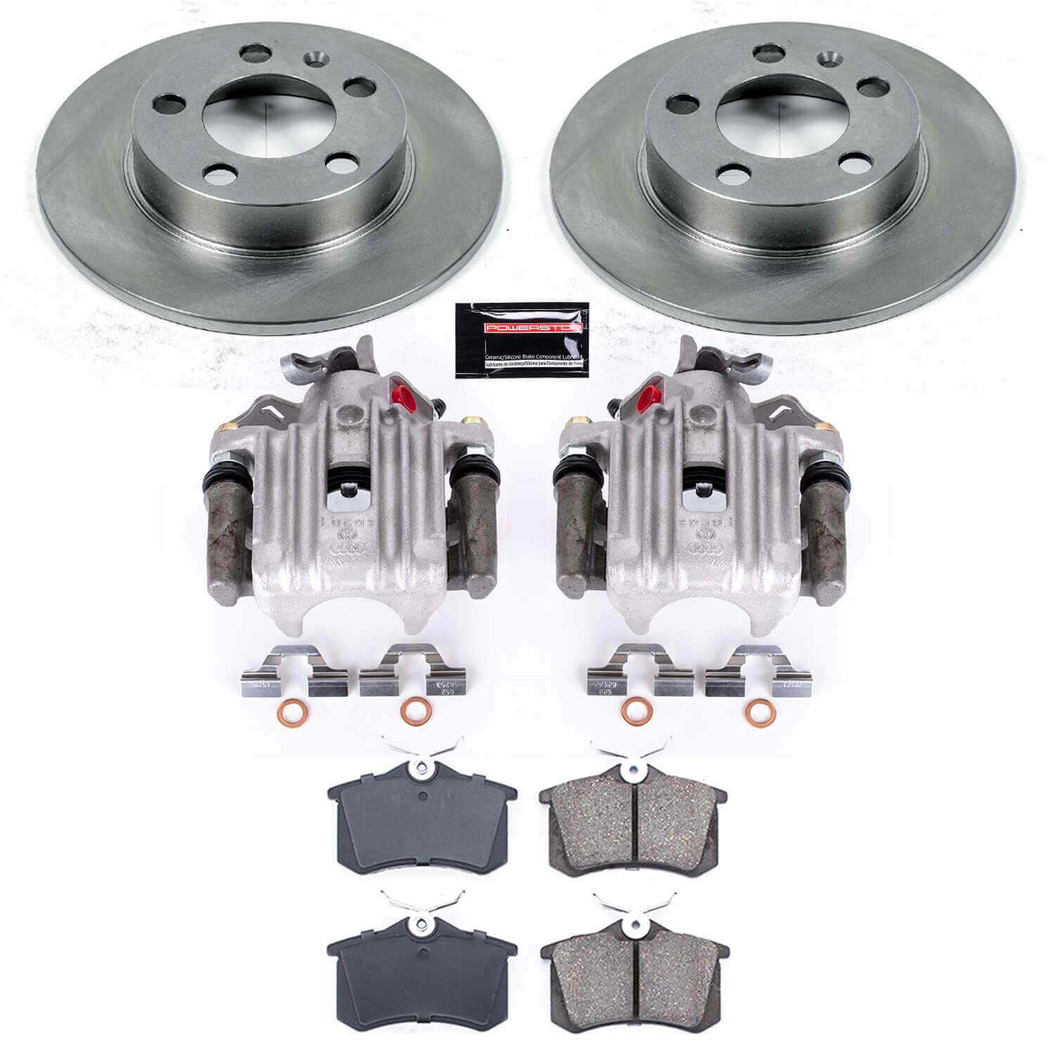 Power Stop KCOE847C Autospecialty 1-Click OE Replacement Pad And Rotor Kit With Calipers for 1999 Volkswagen Jetta GL, GLS, TDI, Wolfsburg Edition product image