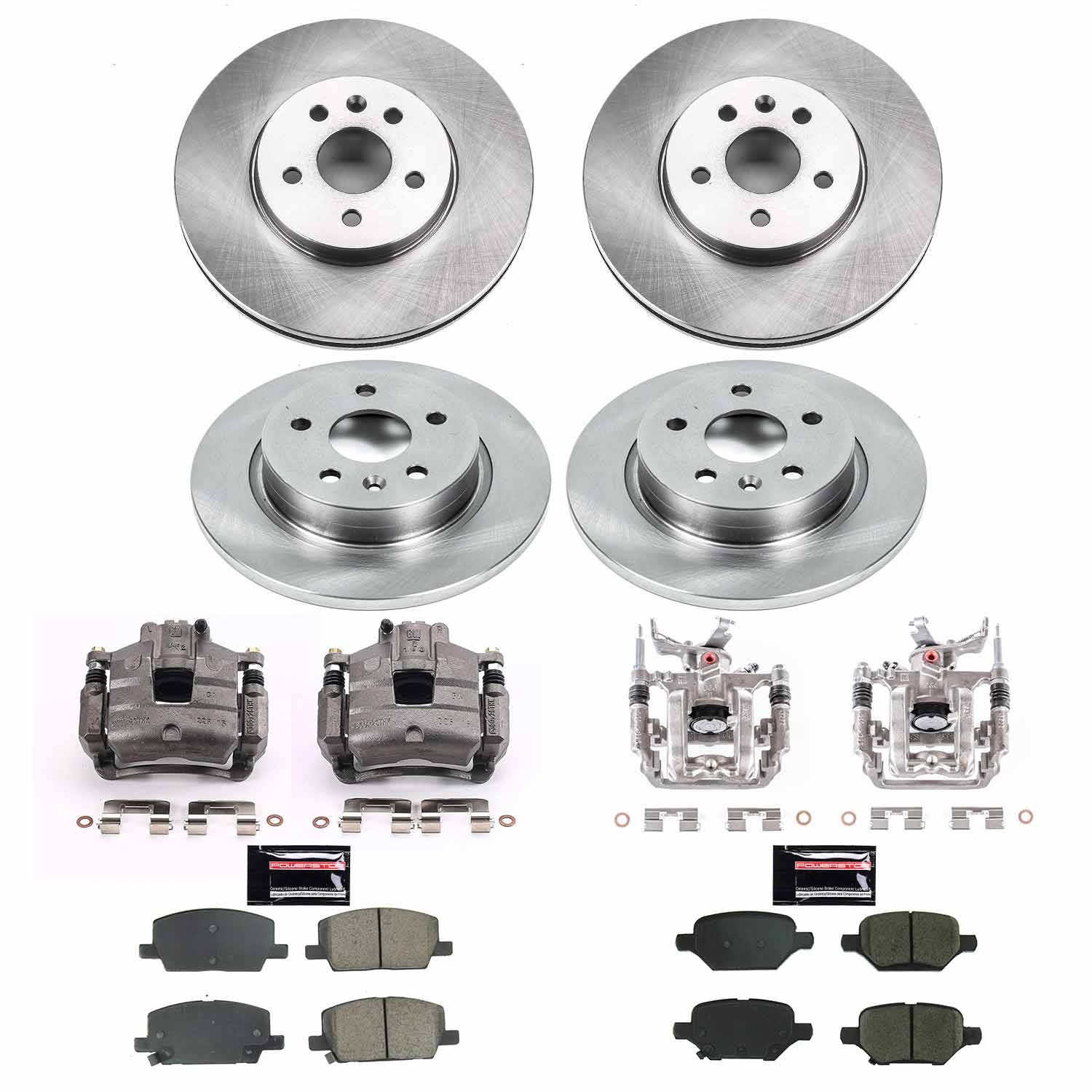 Power Stop KCOE8505 Front And Rear Autospecialty 1-Click OE Replacement Pad And Rotor Kit With Calipers for 2019 Chevrolet Trax Rear Disc product image