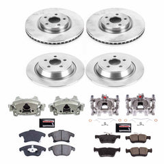 Power Stop KCOE8541 Front And Rear Autospecialty 1-Click OE Replacement Pad And Rotor Kit With Calipers for 2019-2020 Ford Police Responder Hybrid product image