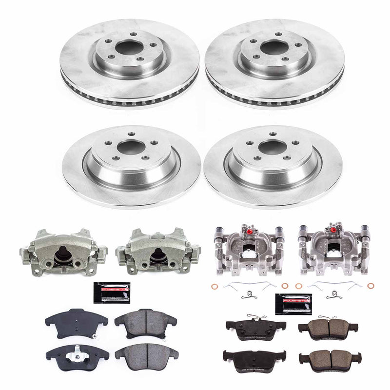 Power Stop KCOE8541 Front And Rear Autospecialty 1-Click OE Replacement Pad And Rotor Kit With Calipers for 2019-2020 Ford Police Responder Hybrid product image