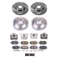 Power Stop KCOE8685 - Front And Rear Autospecialty 1-Click OE Replacement Pad And Rotor Kit With Caliper vehicle fitment brake part