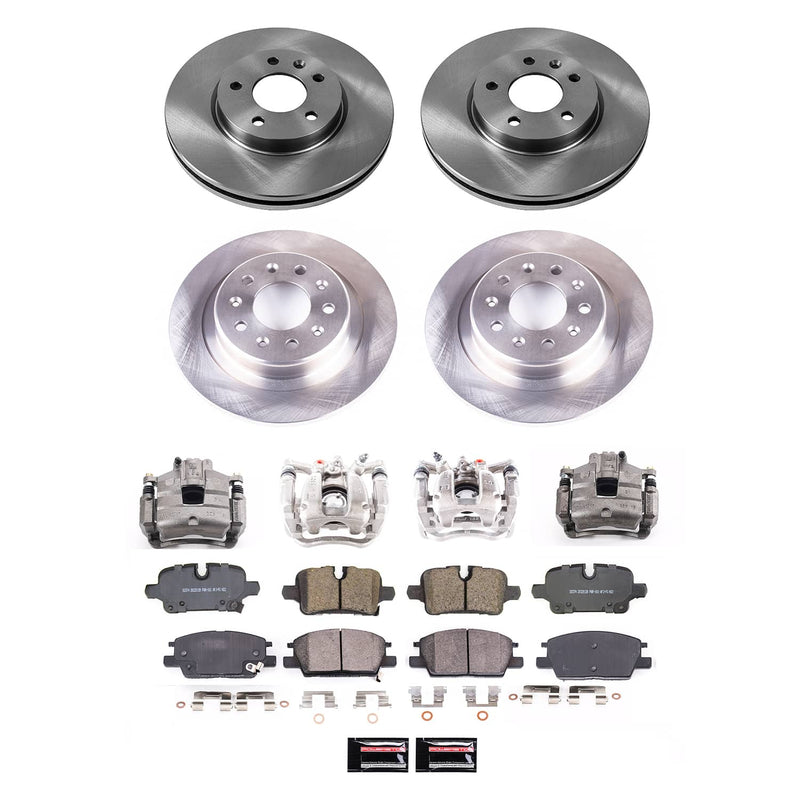 Power Stop KCOE8685 - Front And Rear Autospecialty 1-Click OE Replacement Pad And Rotor Kit With Caliper vehicle fitment brake part