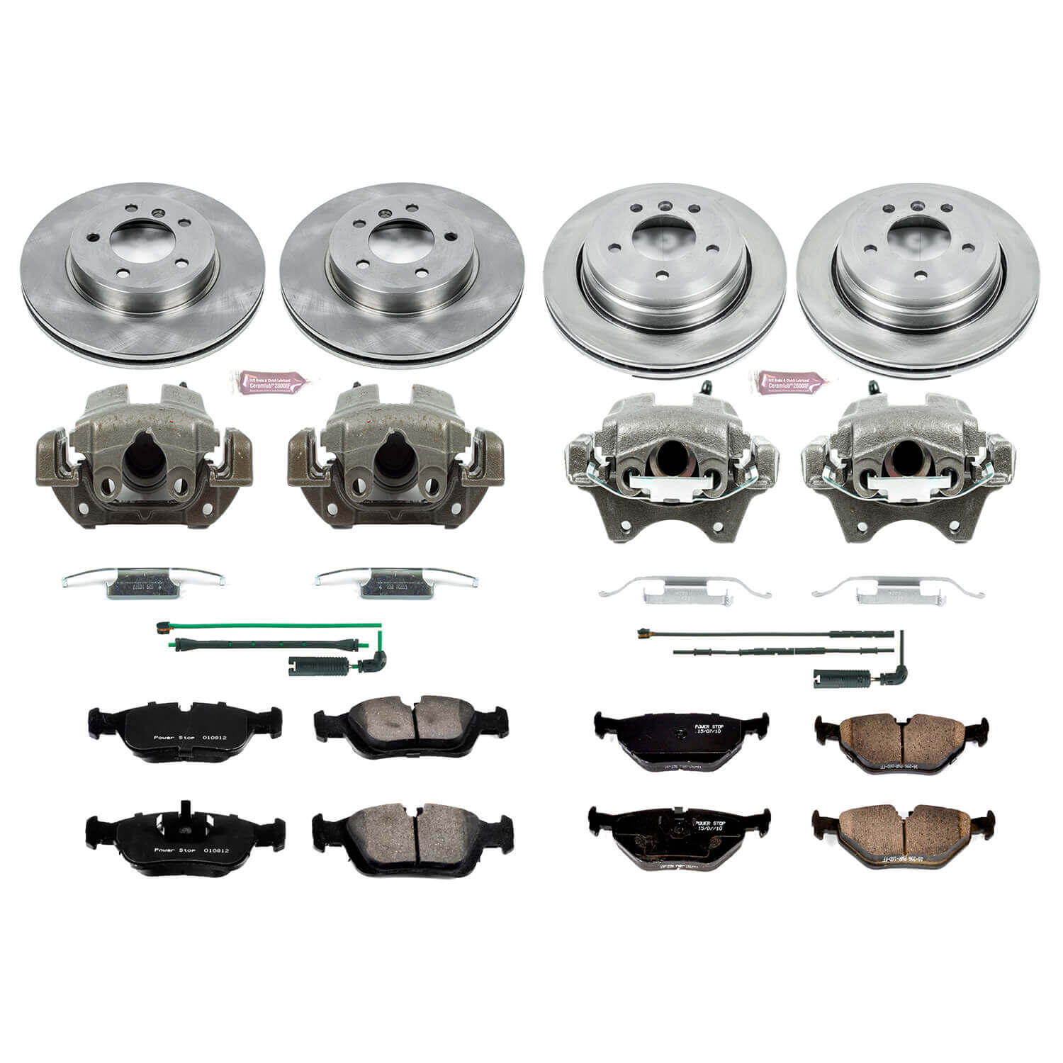 Power Stop KCOE874 Autospecialty 1-Click Daily Driver Front And Rear Brake Kit for 2001-2005 BMW 325Xi product image