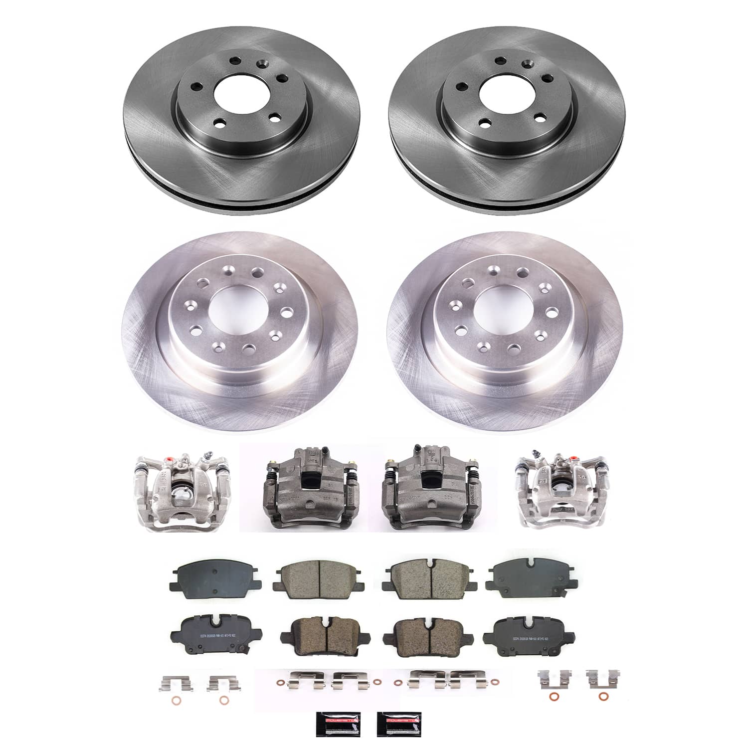 Power Stop KCOE8799 - Front And Rear Autospecialty 1-Click OE Replacement Pad And Rotor Kit With Caliper vehicle fitment brake part