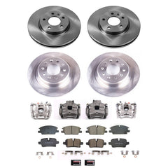 Power Stop KCOE8799 - Front And Rear Autospecialty 1-Click OE Replacement Pad And Rotor Kit With Caliper vehicle fitment brake part