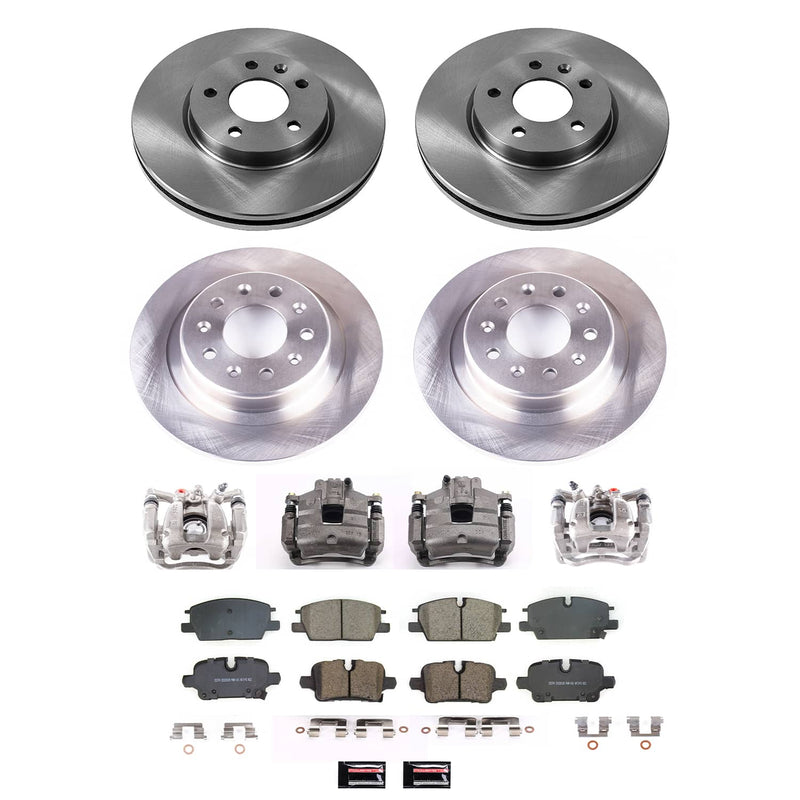 Power Stop KCOE8799 - Front And Rear Autospecialty 1-Click OE Replacement Pad And Rotor Kit With Caliper vehicle fitment brake part