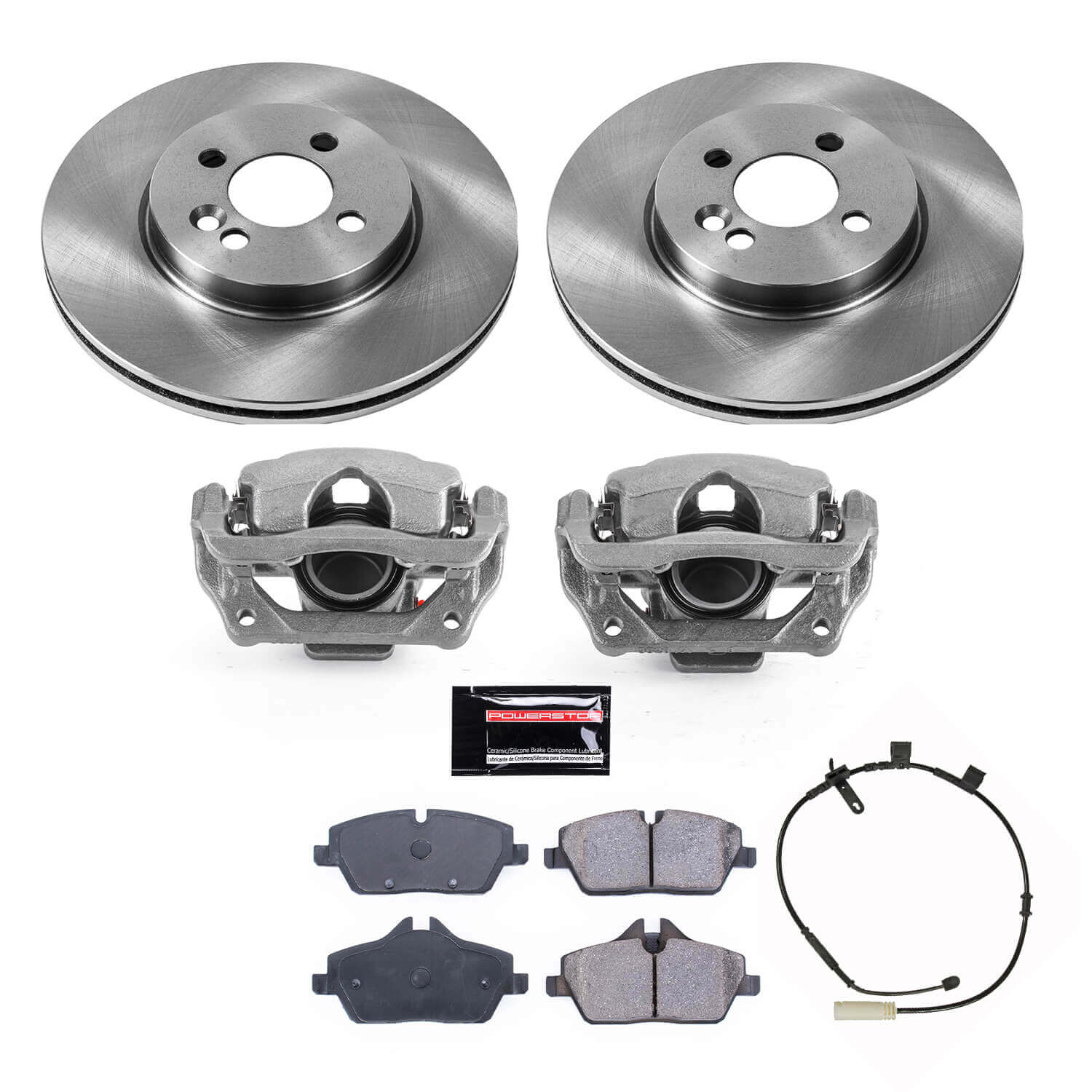 Power Stop KCOE8842 Front Autospecialty 1-Click OE Replacement Pad And Rotor Kit With Calipers for 2011 MINI Cooper S, S Clubman product image