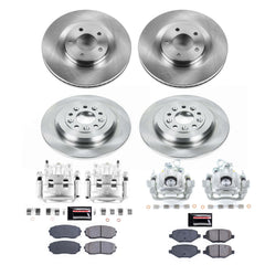 Power Stop KCOE8847 Front And Rear Autospecialty 1-Click OE Replacement Pad And Rotor Kit With Calipers for 2013-2014 Ford Edge product image