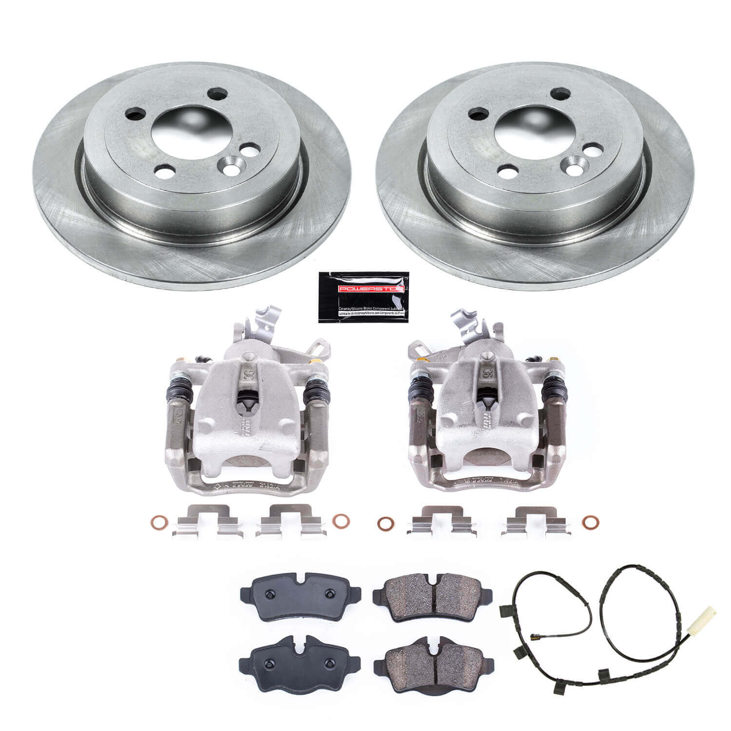 Power Stop KCOE8871 Rear Autospecialty 1-Click OE Replacement Pad And Rotor Kit With Calipers for 2013 MINI Cooper Coupe product image