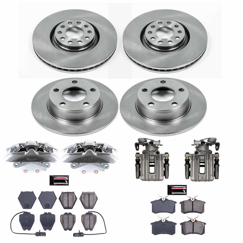 Power Stop KCOE890 Front And Rear Autospecialty 1-Click OE Replacement Pad And Rotor Kit With Calipers for 2000 Audi A6 Quattro Sedan (4 Door) product image