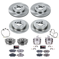 Power Stop KCOE8914 Front And Rear Autospecialty 1-Click OE Replacement Pad And Rotor Kit With Calipers for 2013 MINI Cooper Coupe product image
