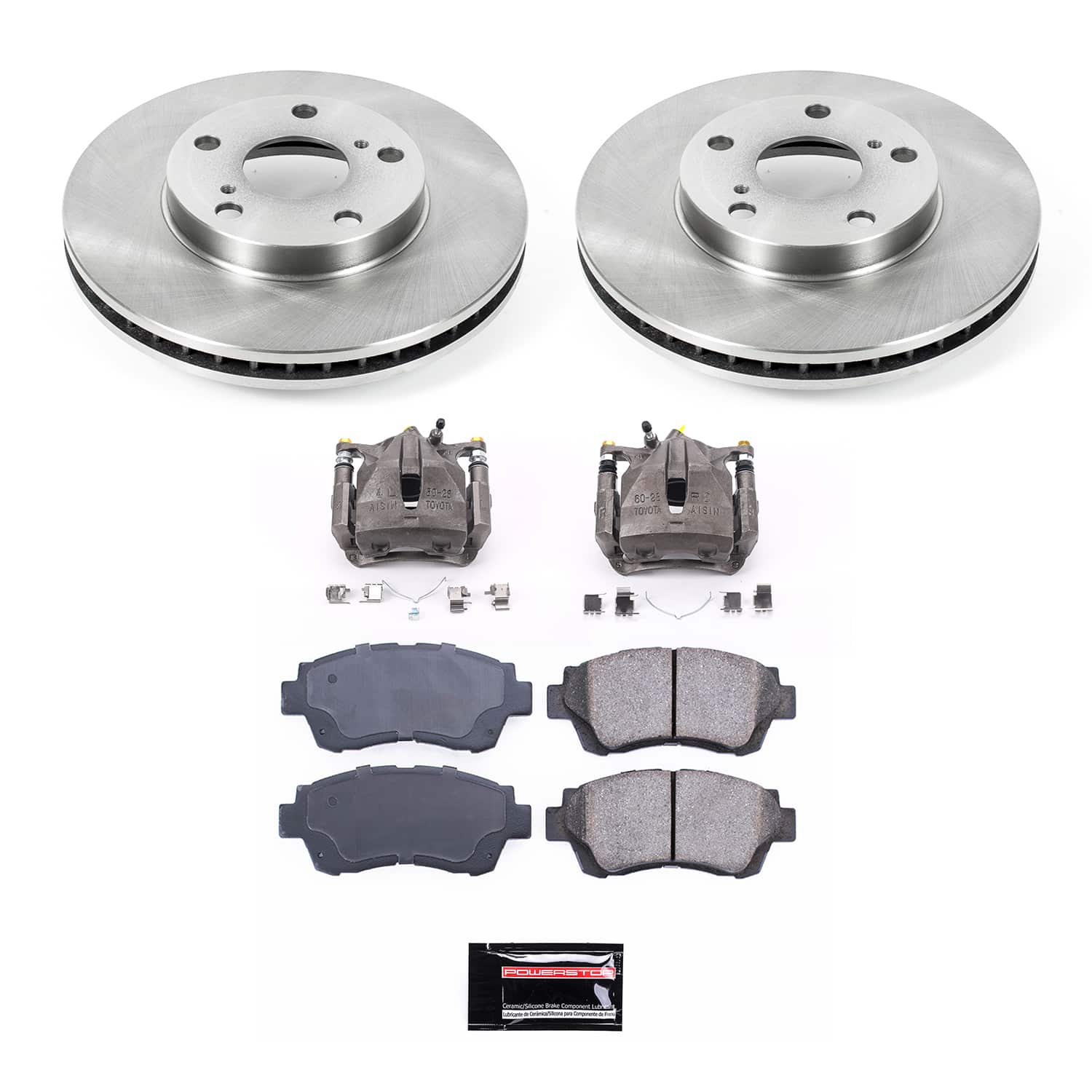 Power Stop KCOE8920B Front Autospecialty 1-Click OE Replacement Pad And Rotor Kit With Caliper for 1998-2000 Toyota Sienna product image