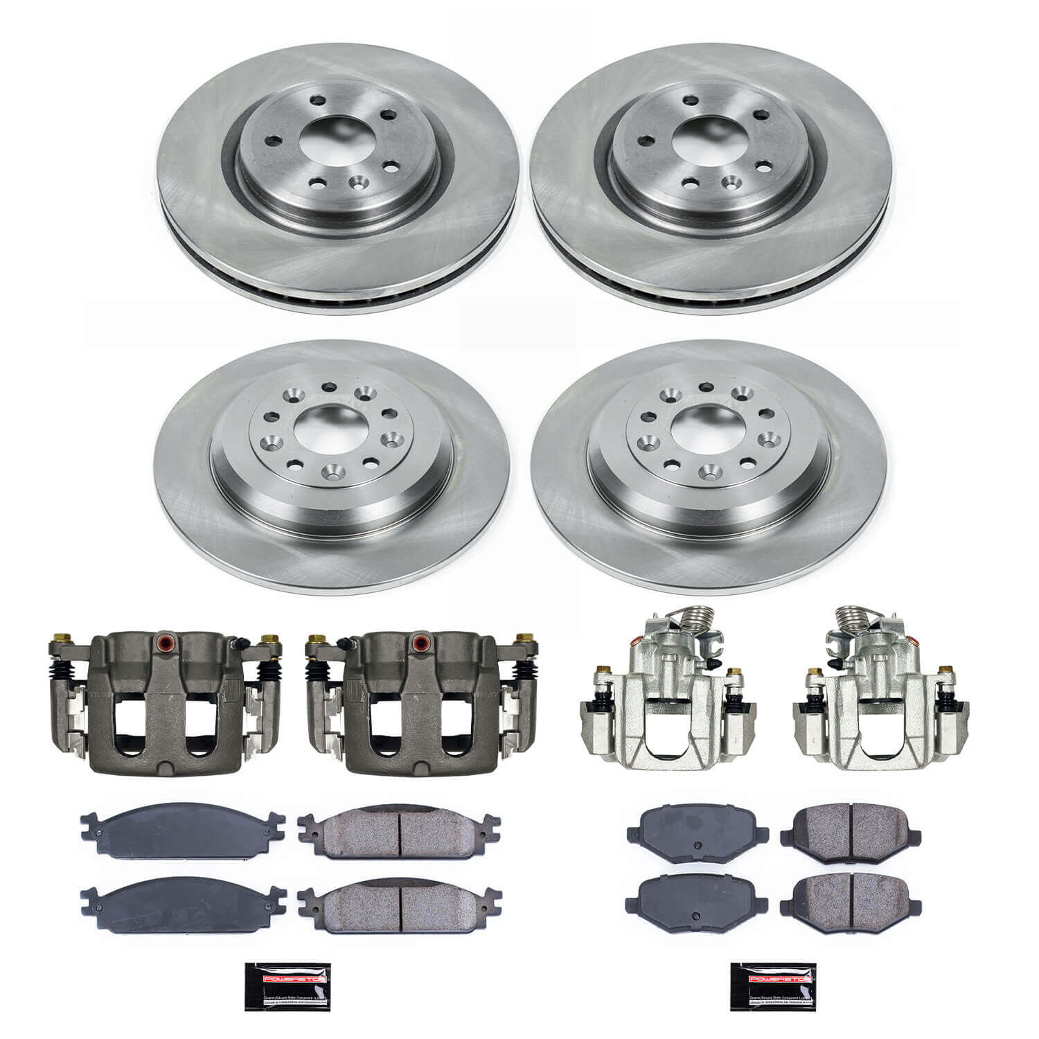 Power Stop KCOE8970 Front And Rear Autospecialty 1-Click OE Replacement Pad And Rotor Kit With Calipers for 2010 Lincoln Mkt product image