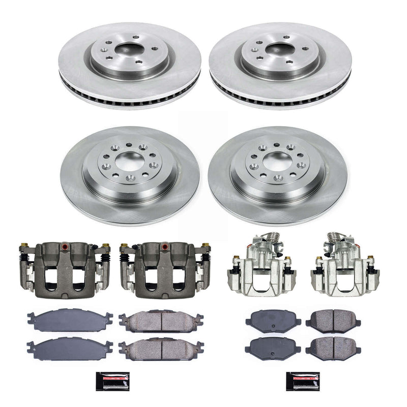 Power Stop KCOE8971 Front And Rear Autospecialty 1-Click OE Replacement Pad And Rotor Kit With Calipers for 2011-2019 Lincoln Mkt product image