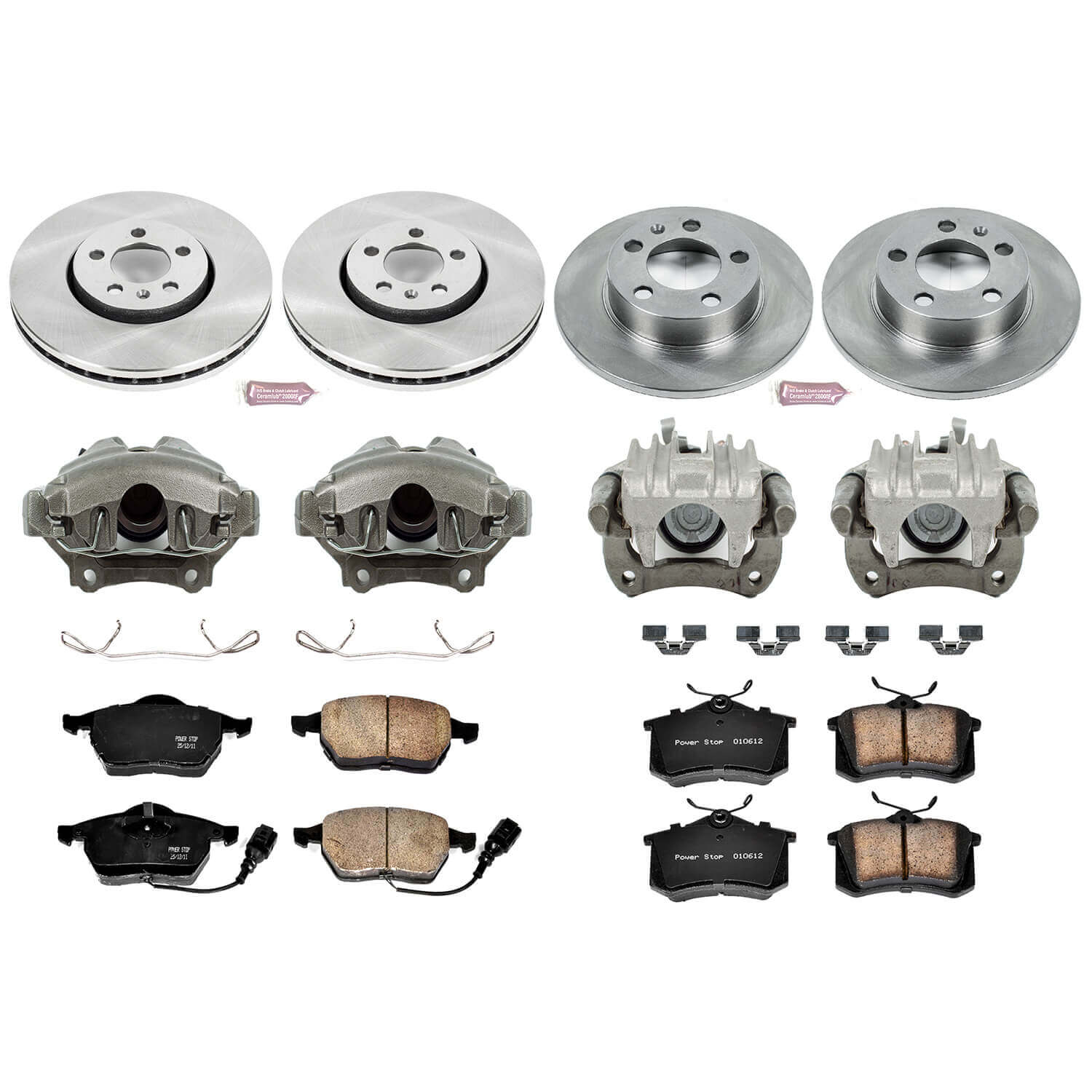 Power Stop KCOE899 Autospecialty 1-Click Daily Driver Front And Rear Brake Kit for 2001-2003 Volkswagen Jetta product image