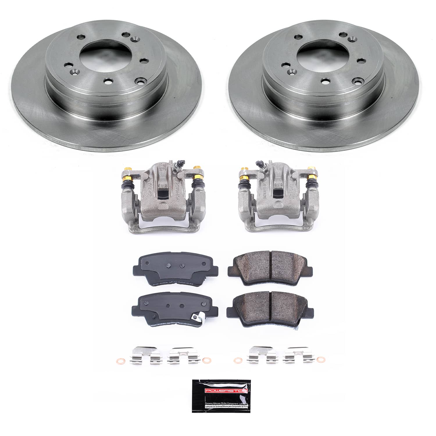 Power Stop KCOE9060 - Rear Z17 Evolution Pad And Autospecialty 1-Click OE Replacement Rotor Kit With Caliper vehicle fitment brake part
