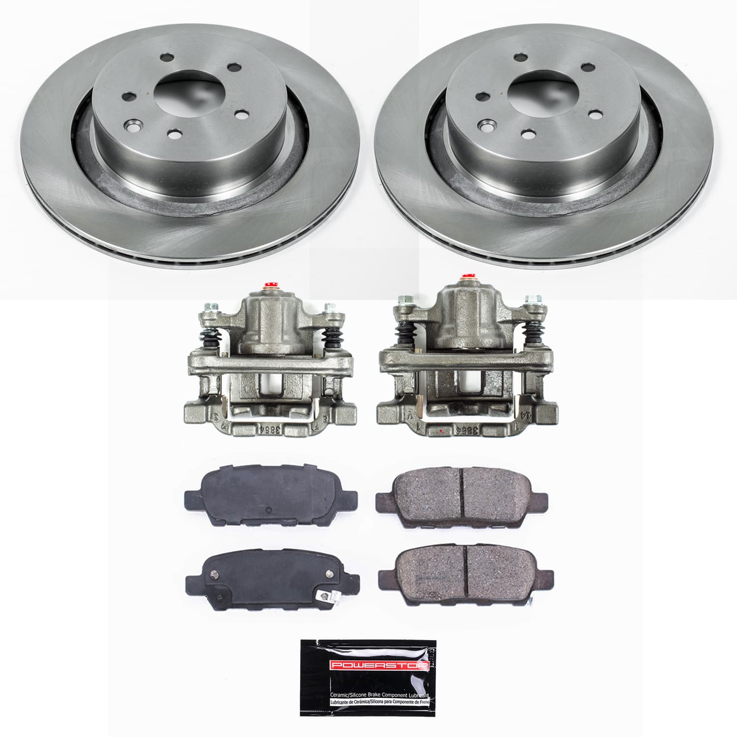Power Stop KCOE9062 - Rear Z17 Evolution Pad And Autospecialty 1-Click OE Replacement Rotor Kit With Calipers vehicle fitment brake part