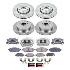 Power Stop KCOE9135 - Front And Rear Z17 Evolution Pad And Autospecialty 1-Click OE Replacement Rotor Kit With Calipers vehicle fitment brake part