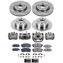 Power Stop KCOE9141 Front And Rear Z17 Evolution Pad And Autospecialty 1-Click OE Replacement Rotor Kit With Calipers for 2011-2013 Nissan Juke - product image