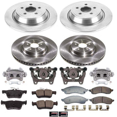 Power Stop KCOE9230 Z17 Evolution Pad And Autospecialty OE Replacement Front And Rear Pad And Rotor Kit With Caliper for 2021 Ford Edge SE, SEL, ST-Line, Titanium All Wheel Drive product image