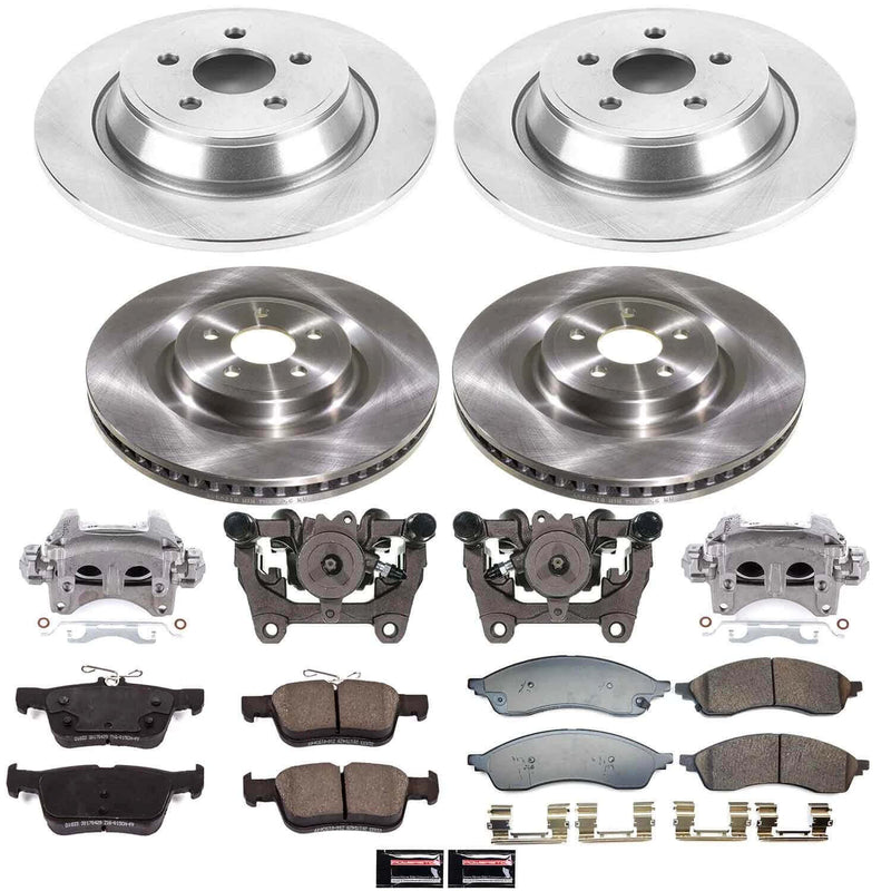 Power Stop KCOE9230 Z17 Evolution Pad And Autospecialty OE Replacement Front And Rear Pad And Rotor Kit With Caliper for 2021 Ford Edge SE, SEL, ST-Line, Titanium All Wheel Drive product image
