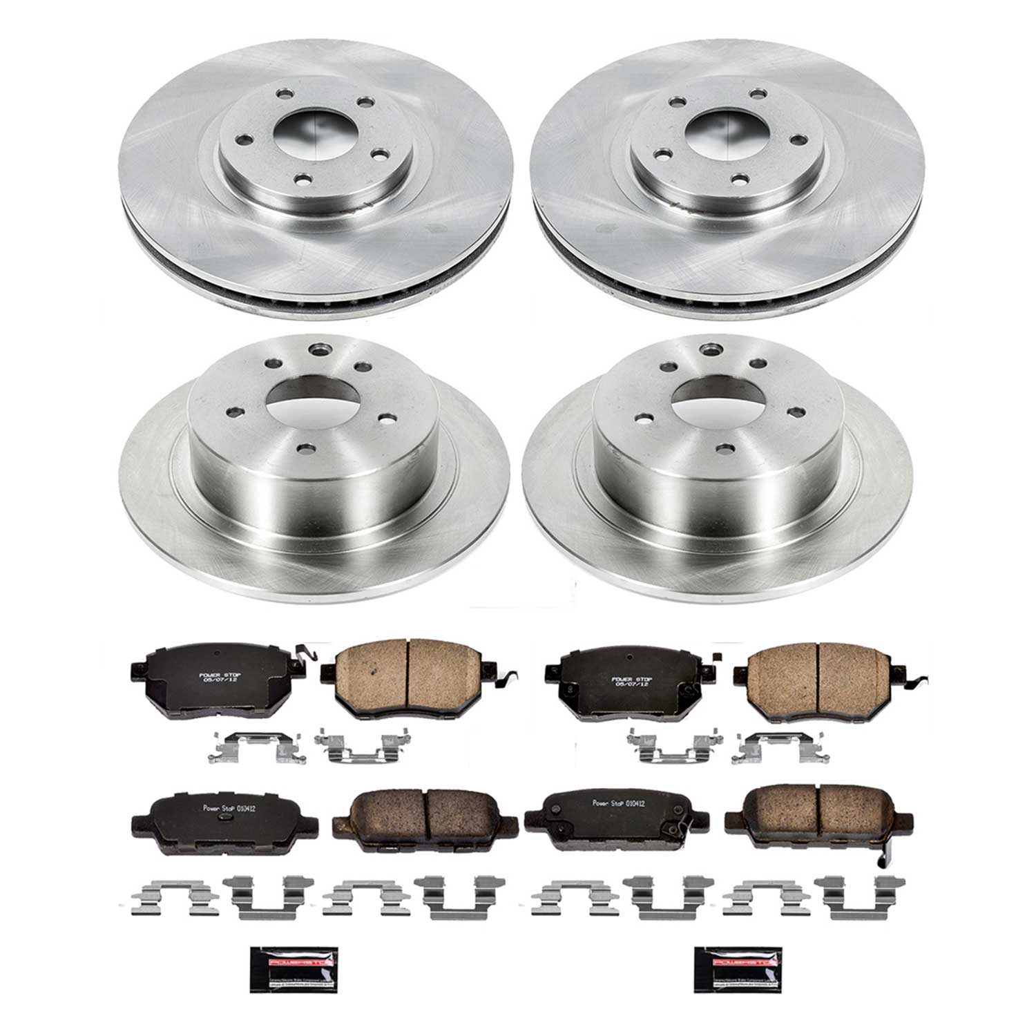 Power Stop KOE092 Autospecialty - 1-Click Daily Driver Brake Kits (Front And Rear) for 2004-2006 Nissan Altima SE-R product image