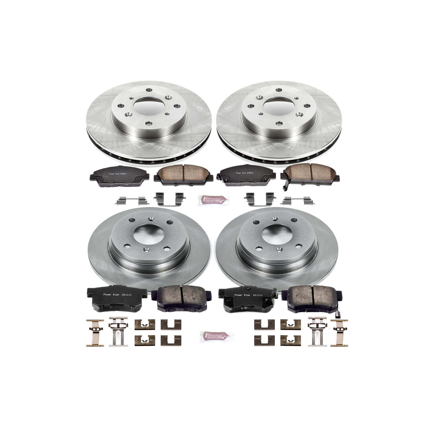 Power Stop KOE1034 Autospecialty - 1-Click Daily Driver Brake Kits (Front And Rear) for 1992-1996 Honda Prelude product image