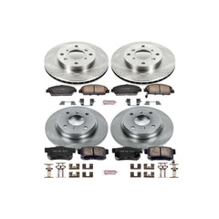 Power Stop KOE1034 Autospecialty - 1-Click Daily Driver Brake Kits (Front And Rear) for 1992-1996 Honda Prelude product image