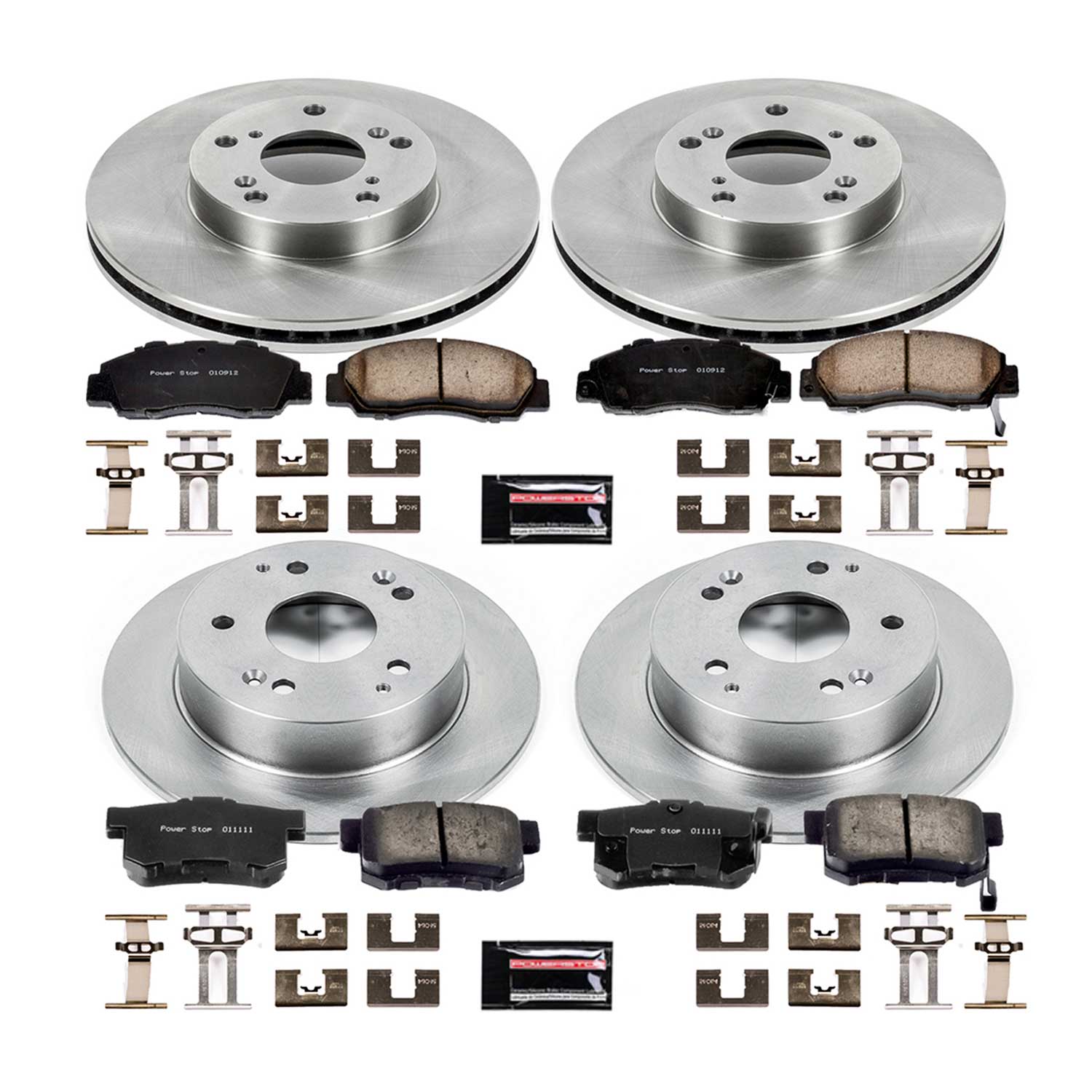 Power Stop KOE1042 Autospecialty - 1-Click Daily Driver Brake Kits (Front And Rear) for 1998-2002 Honda Accord product image