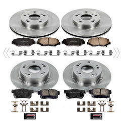 Power Stop KOE1047 Autospecialty - 1-Click Daily Driver Brake Kits (Front And Rear) for 2003-2007 Honda Accord Coupe (2 Door) product image