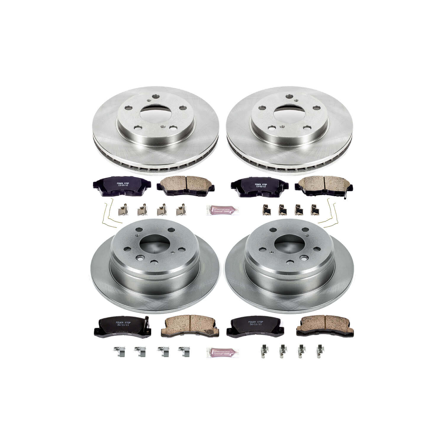 Power Stop KOE1053 Autospecialty - 1-Click Daily Driver Brake Kits (Front And Rear) for 1992-1996 Toyota Camry product image