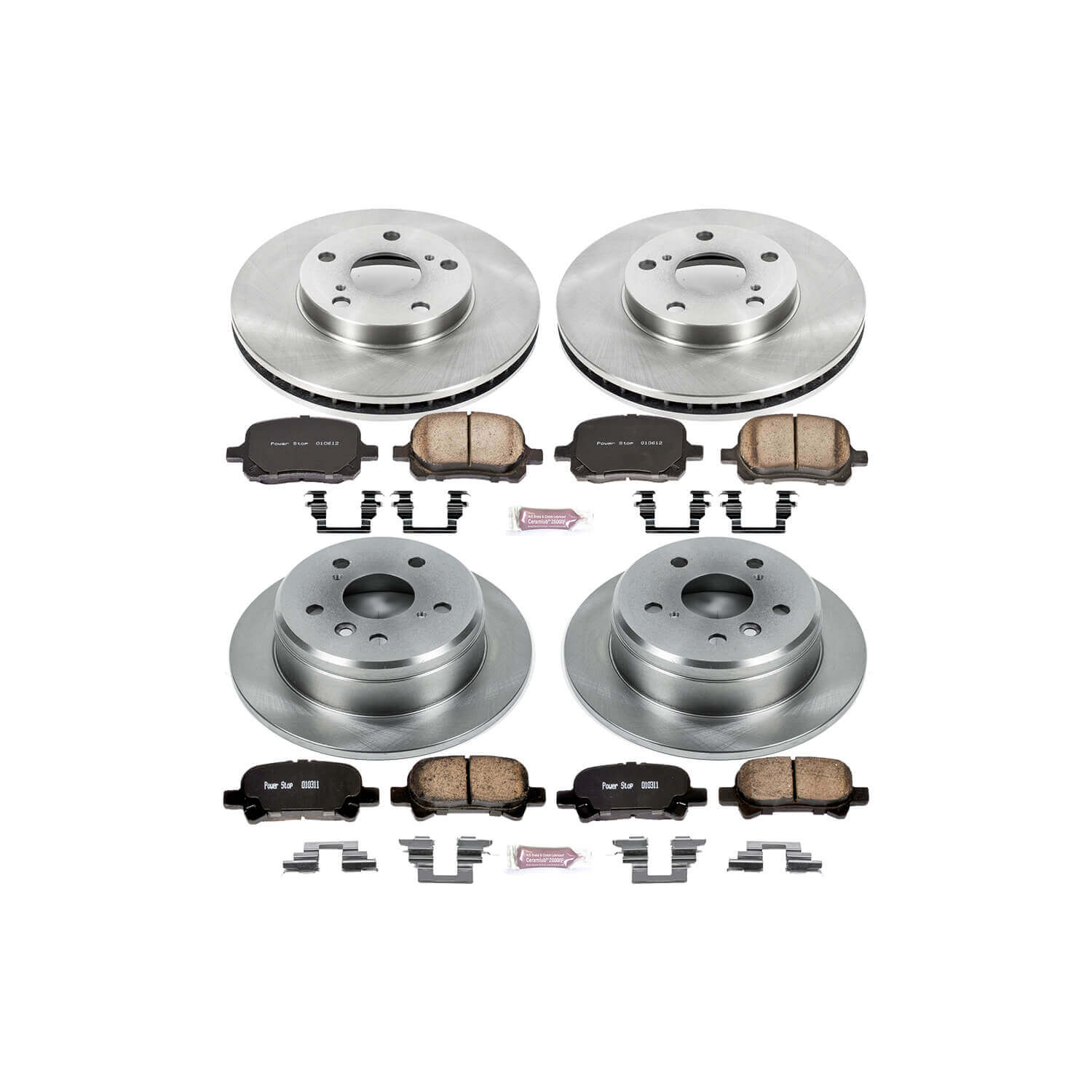 Power Stop KOE1060 Autospecialty - 1-Click Daily Driver Brake Kits (Front And Rear) for 1999-2003 Toyota Camry product image