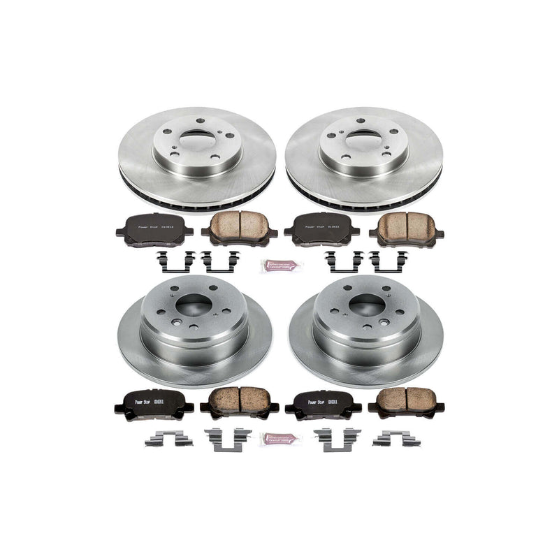 Power Stop KOE1060 Autospecialty - 1-Click Daily Driver Brake Kits (Front And Rear) for 1999-2003 Toyota Camry product image
