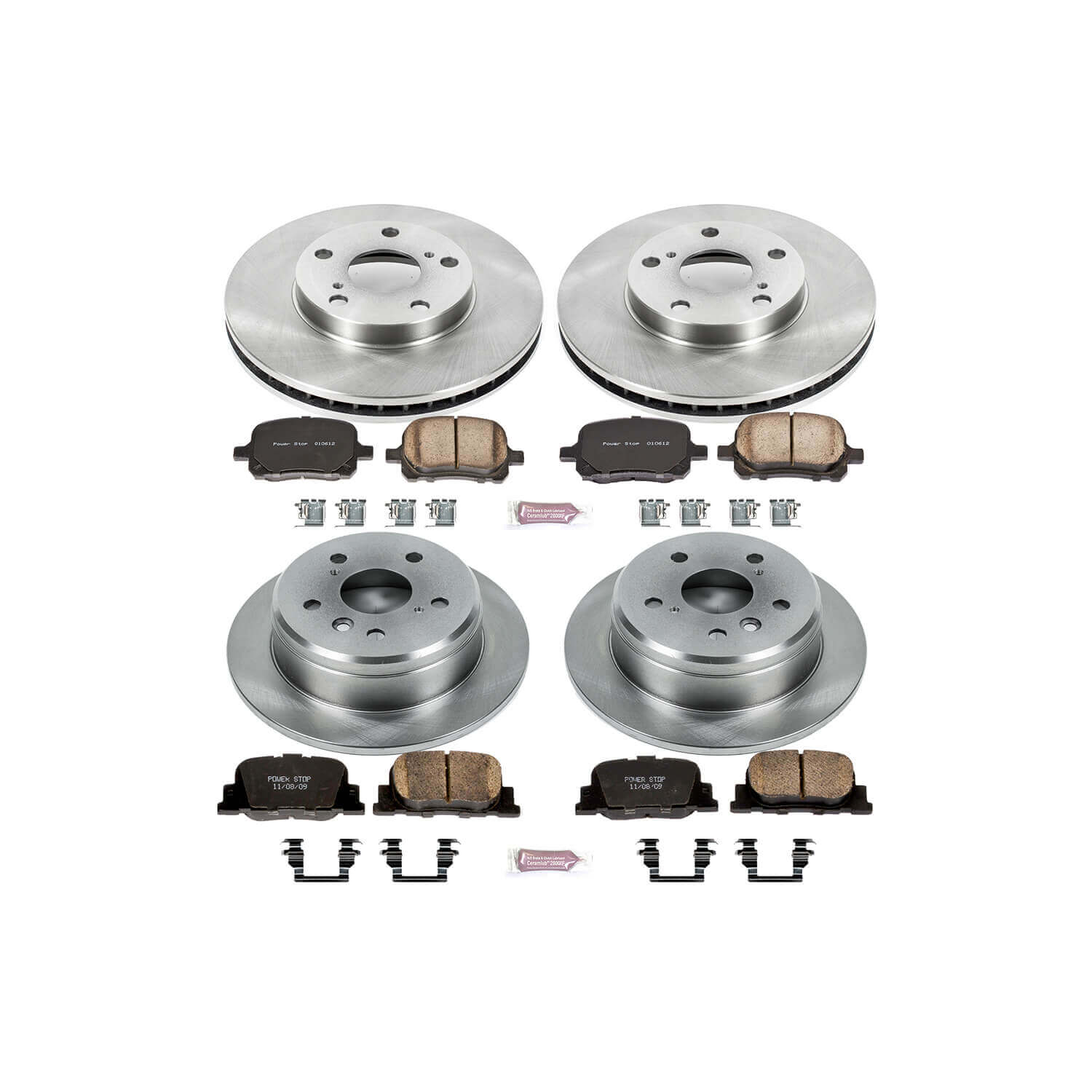 Power Stop KOE1061 Autospecialty - 1-Click Daily Driver Brake Kits (Front And Rear) for 2000-2001 Lexus ES300 product image