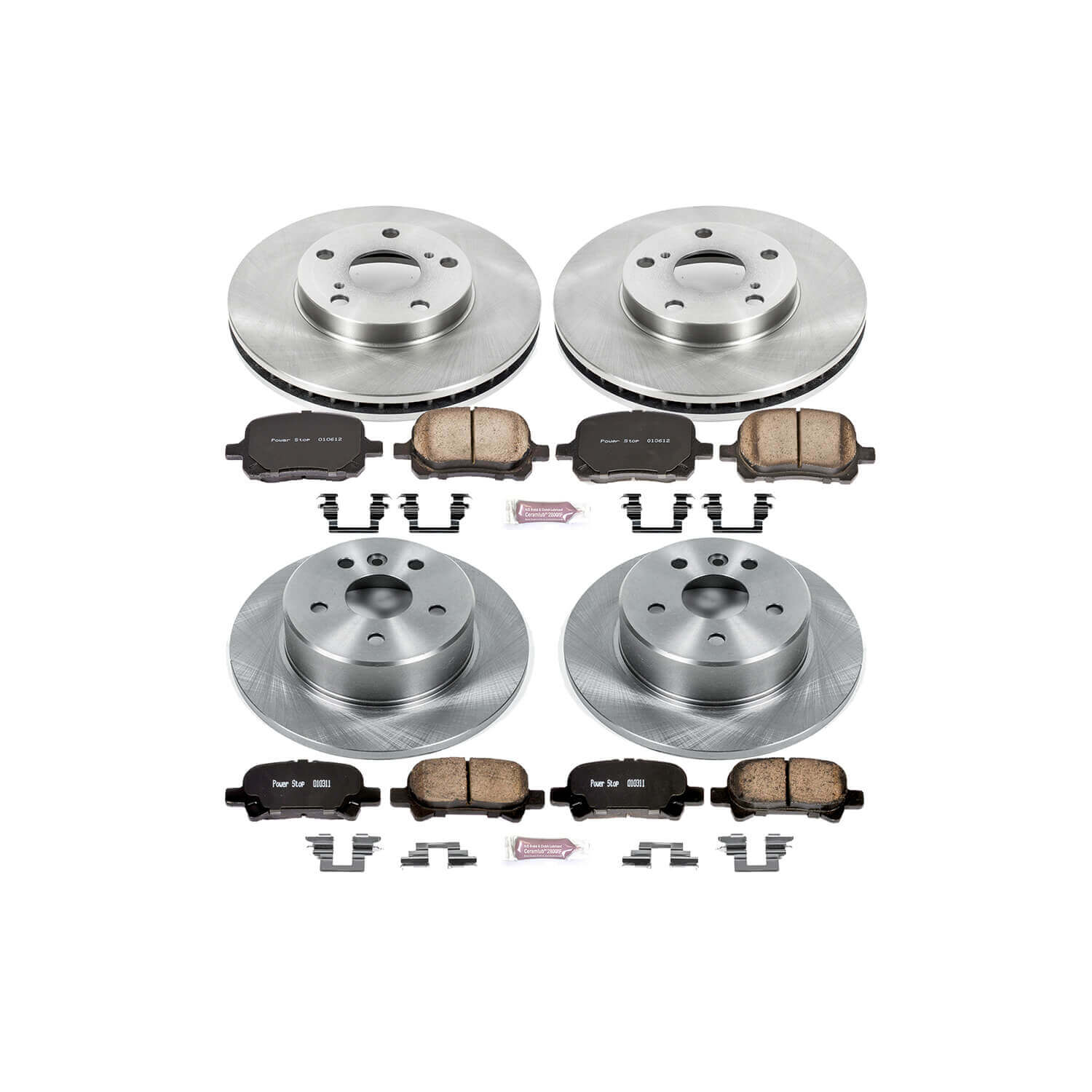 Power Stop KOE1063 Autospecialty - 1-Click Daily Driver Brake Kits (Front And Rear) for 2000-2004 Toyota Avalon product image