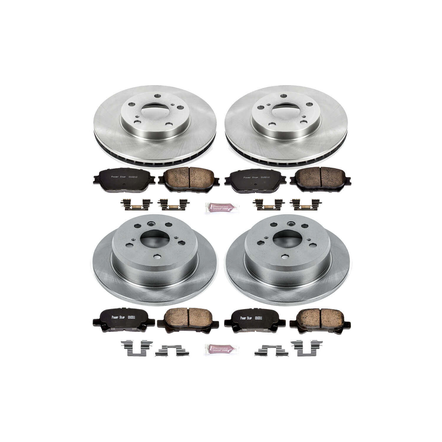 Power Stop KOE1065 Autospecialty - 1-Click Daily Driver Brake Kits (Front And Rear) for 2002-2006 Toyota Camry product image