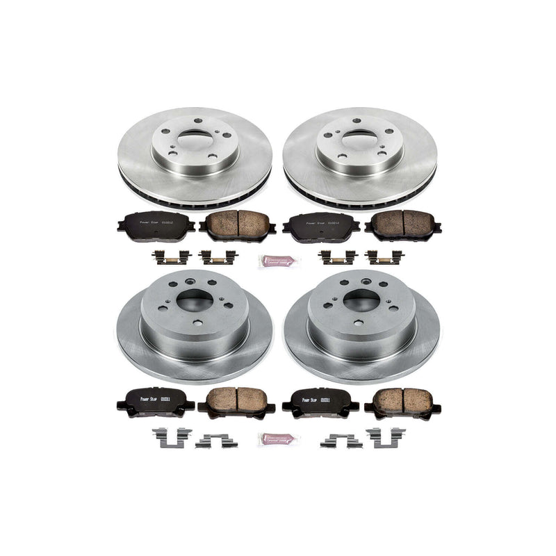 Power Stop KOE1065 Autospecialty - 1-Click Daily Driver Brake Kits (Front And Rear) for 2002-2006 Toyota Camry product image