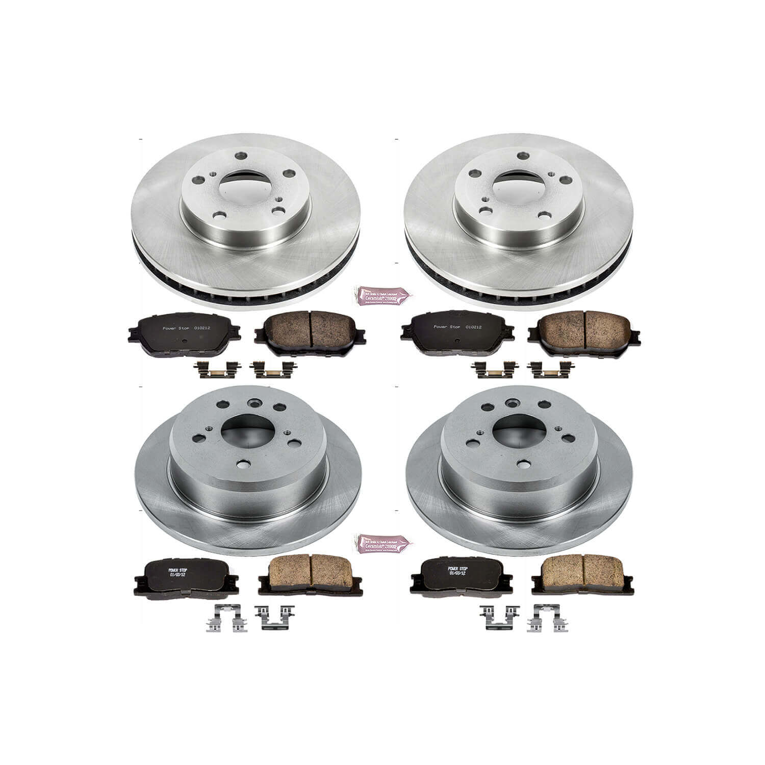 Power Stop KOE1066 Autospecialty - 1-Click Daily Driver Brake Kits (Front And Rear) for 2002-2006 Toyota Camry product image