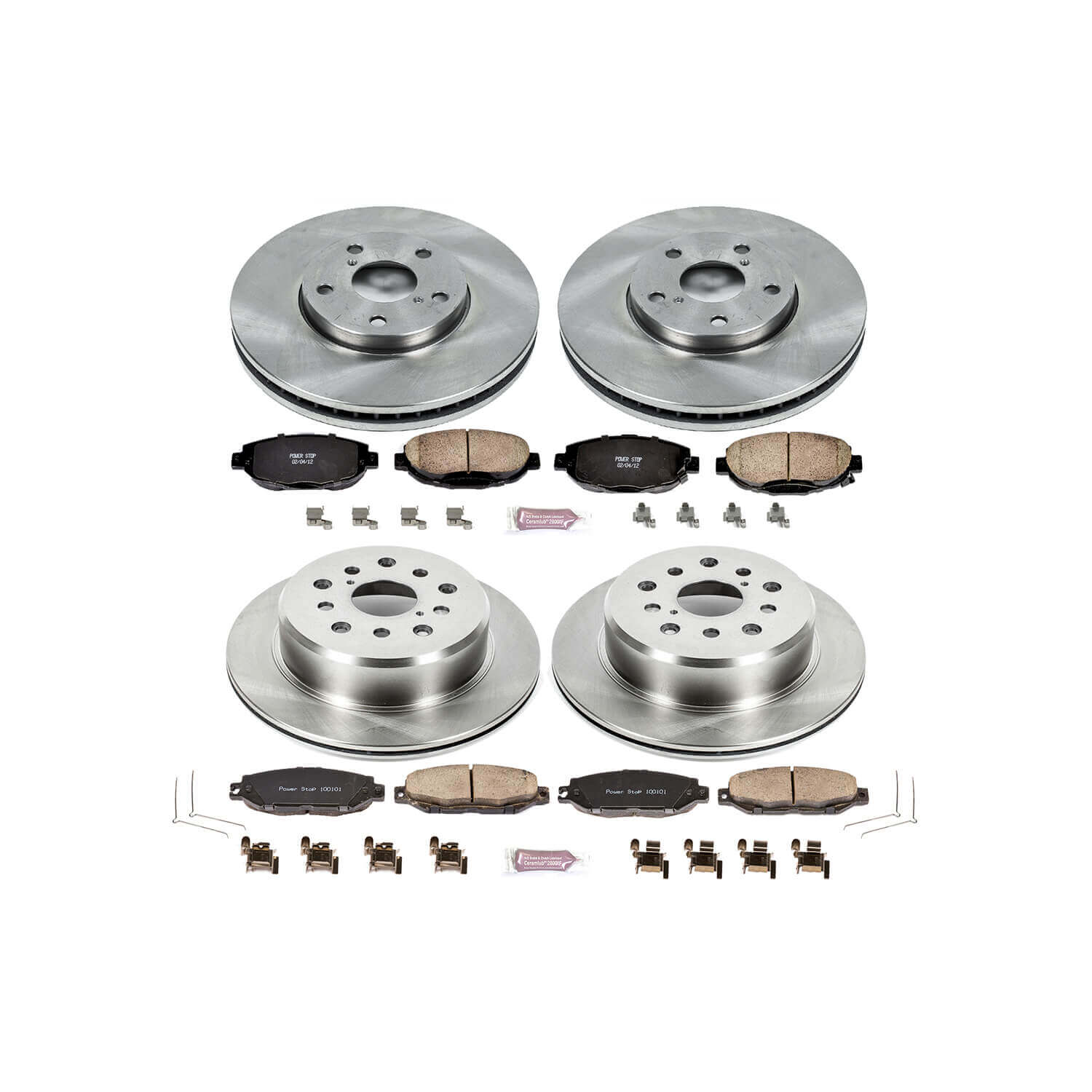 Power Stop KOE1074 Autospecialty - 1-Click Daily Driver Brake Kits (Front And Rear) for 1992-2000 Lexus SC300 product image