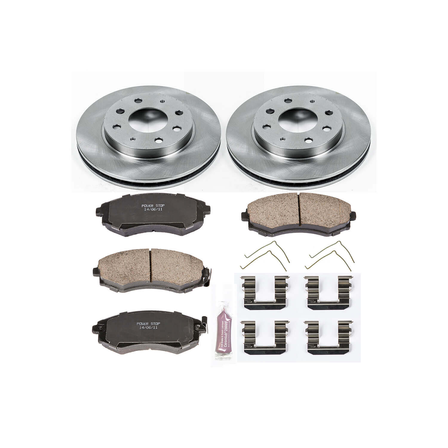 Power Stop KOE1087 Autospecialty - 1-Click Daily Driver Brake Kits (Front) for 1998-2006 Hyundai Elantra product image