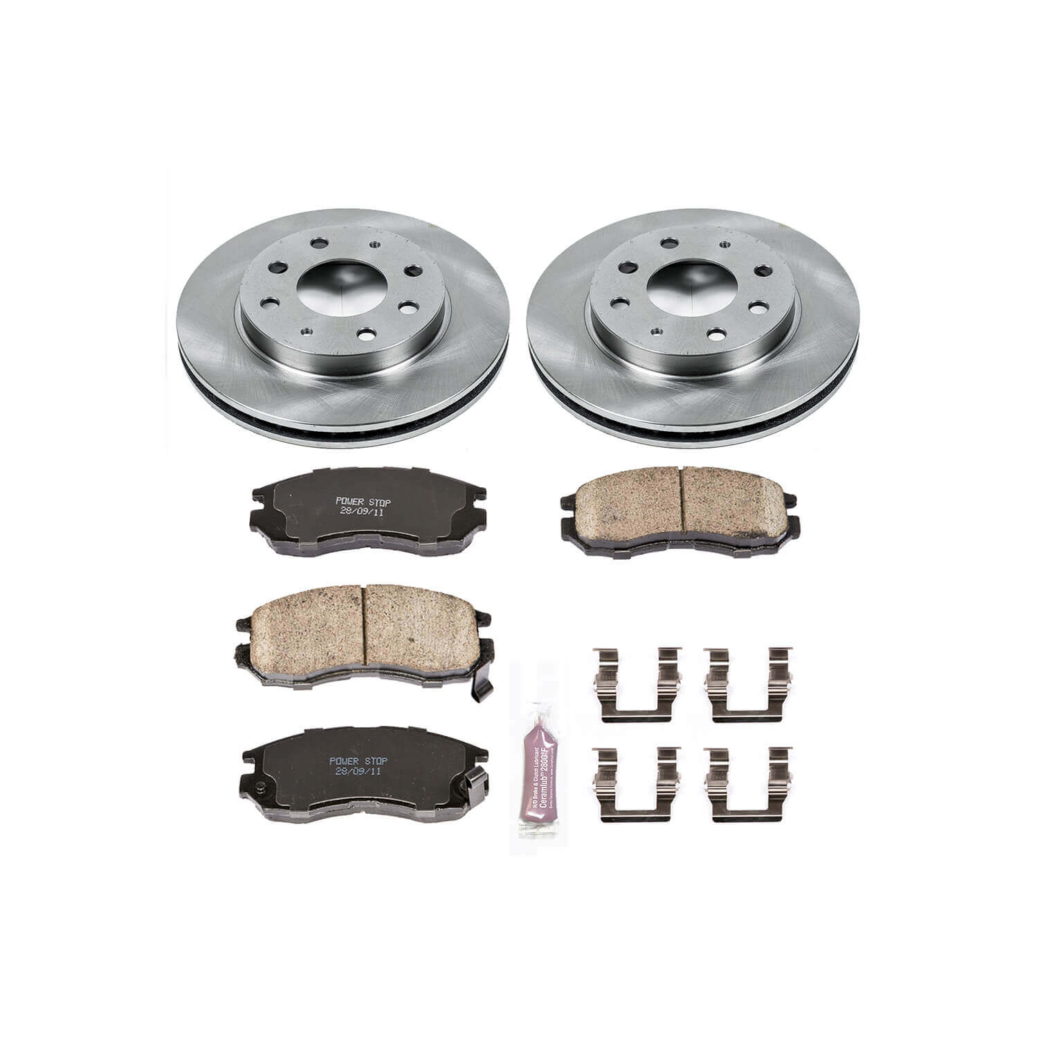 Power Stop KOE1090 Autospecialty - 1-Click Daily Driver Brake Kits (Front) for 1993-1995 Eagle Summit Station Wagon product image