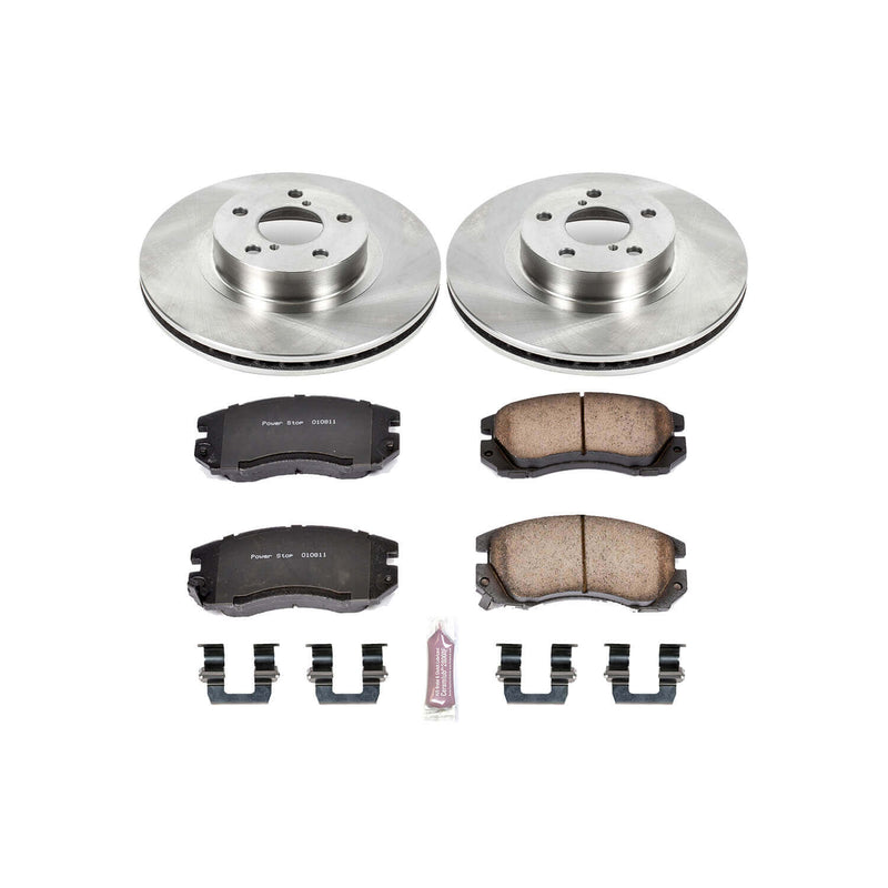 Power Stop KOE1118 Autospecialty - 1-Click Daily Driver Brake Kits (Front) for 1991-1996 Subaru Legacy Sport product image