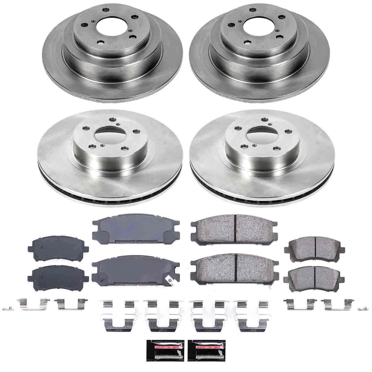 Power Stop KOE1121 Autospecialty - 1-Click Daily Driver Brake Kits (Front And Rear) for 1997-1999 Subaru Impreza product image
