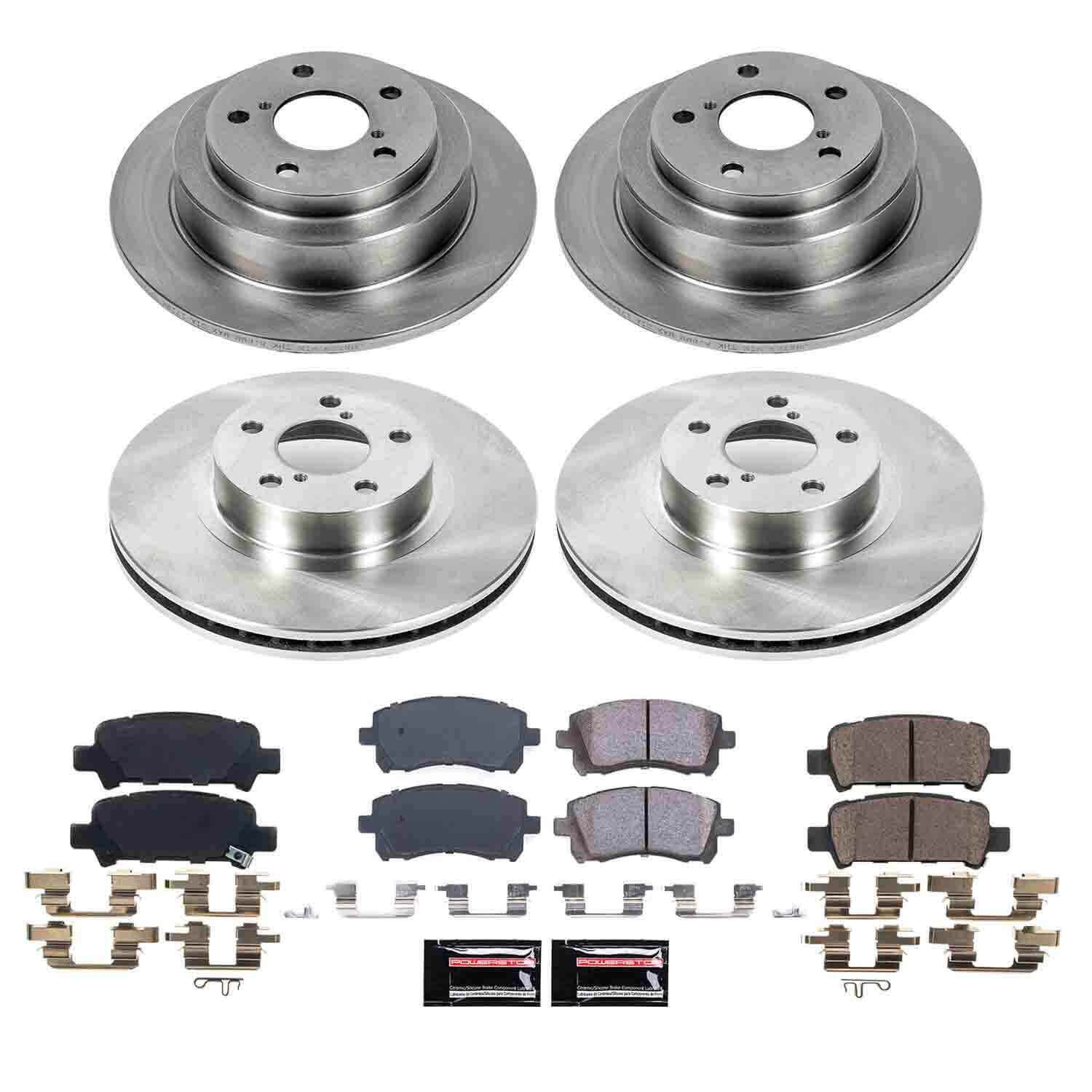 Power Stop KOE1122 Autospecialty - 1-Click Daily Driver Brake Kits (Front And Rear) for 1998-2002 Subaru Forester - product image